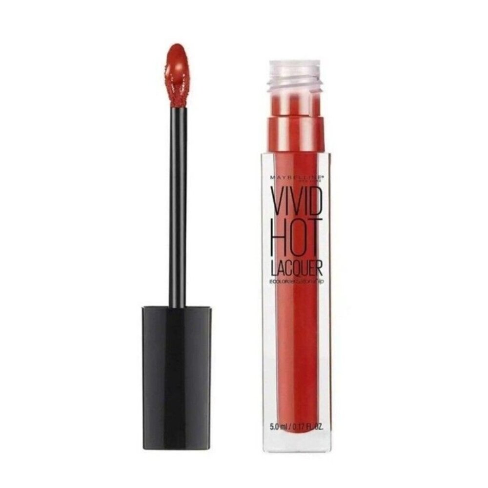Maybelline Vivid Hot Lacquer Colorsensational Red Lipstick Lip Color So Hot 70